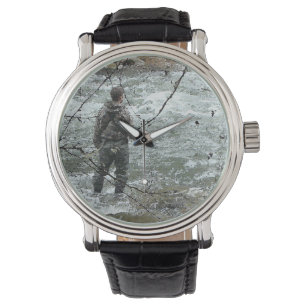 Vissers van de Oregon River Fly Watch Horloge