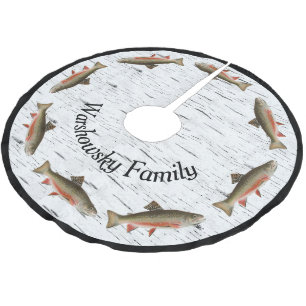 Vissers van de Rustic Aspen Bark Trout Kerstboom Rok