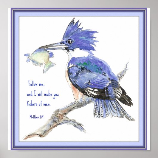 Vissers van Mannen, geschrift, inspiratie, Kingfis Poster (Voorkant)