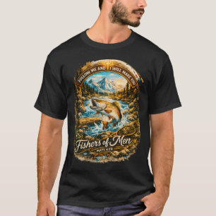 Vissers van Mensen Mattheüs 4:19 Christelijke Viss T-shirt