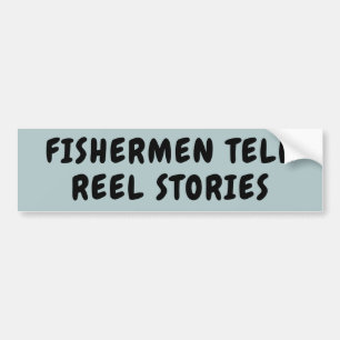 Vissers vertellen REEL VERHALEN Pun Bumpersticker