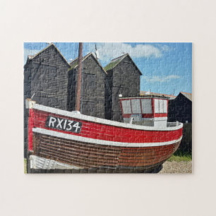 Vissersboten bij Hastings Sussex Legpuzzel
