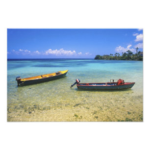 Vissersboten, Boston Beach, Port Antonio, Foto Afdruk