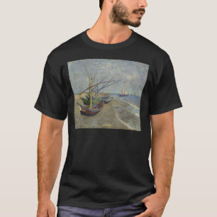 Vissersboten op het strand van Vincent Van Gogh T-shirt