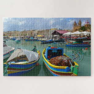 Vissersboten van Malta. Legpuzzel