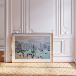Vissersboten verlaten de haven Claude Monet Poster