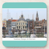 Vissershaven Uitzicht, Vlissingen, Nederland Bier Onderzetter (Voorkant)