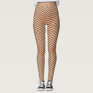 Vissersnetten en huidtextiel Leggings van vrouwen