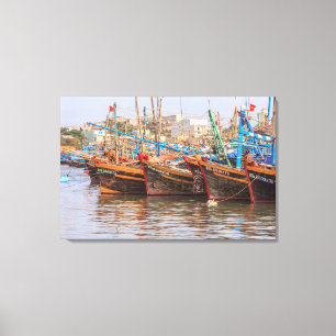 Vissersvloot Canvas Afdruk