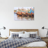 Vissersvloot Canvas Afdruk (Insitu (Slaapkamer))