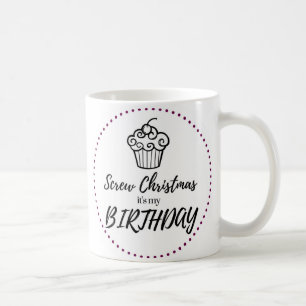 Vissez Noël, il est ma tasse d'anniversaire