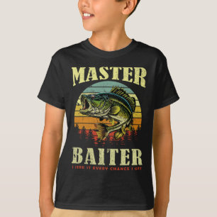 Visshirt Meester-hengelaar Grappige Byss Papa T-shirt