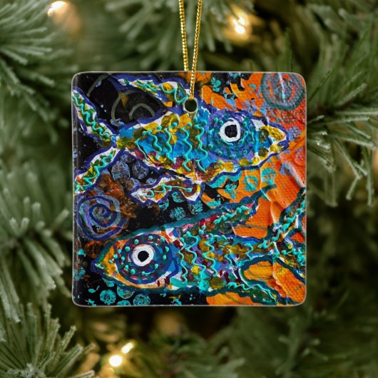 Vissiervis Keramisch Ornament (Boom)