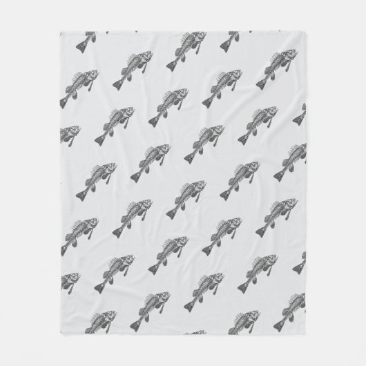 Visskelet Fleece Deken (Voorkant)