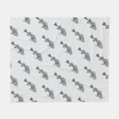 Visskelet Fleece Deken (Voorkant (Horizontaal))