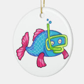 Vissnorkeling Keramisch Ornament (Links)
