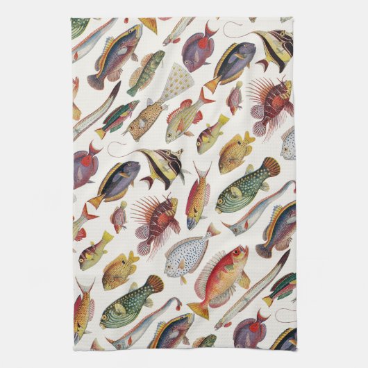 Vissoorten Theedoek (Verticaal)