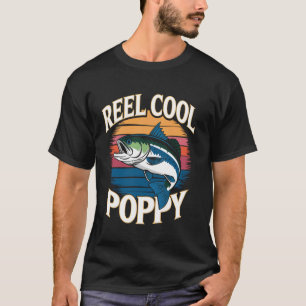 Visspoel Cool Klaproos Grappige Visser Pensioen T-shirt