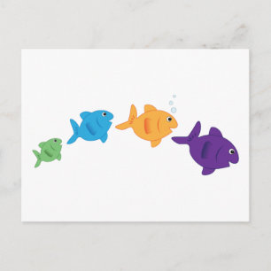 Visspringen Briefkaart