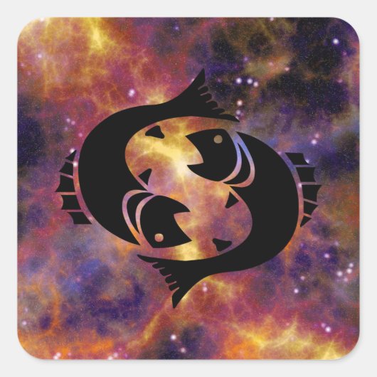 visstickers vierkante sticker (Voorkant)