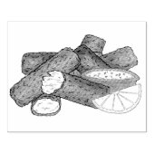 Vissticks Visvissingers Tartarsaus Rubberstempel (Afrduk)