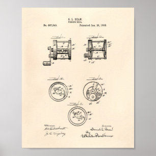 Vist 1892 Patent Art Old Peper Poster