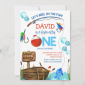 Vist 1st Birthday Boy O-fish-ally Kaart (Voorkant)