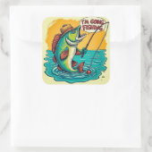 Vist Adventures: A Fish's Dream Come True Vierkante Sticker (Tas)