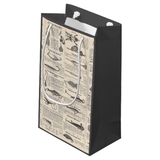 Vist: Antiek visser uit de jaren 1900 Klein Cadeauzakje (Achterkant Gekanteld)