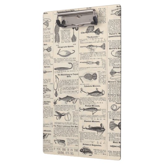  Vist: Antiek visser uit de jaren 1900 Klembord (Links)