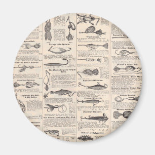  Vist: Antiek visser uit de jaren 1900 Magneet