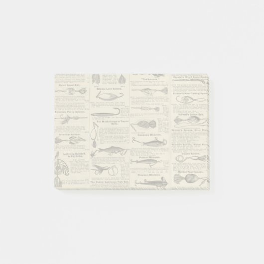  Vist: Antiek visser uit de jaren 1900 Post-it® Notes (Voorkant)