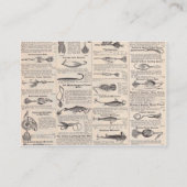  Vist: Antiek visser uit de jaren 1900 Visitekaartje (Achterkant)