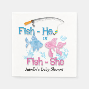 Vist Baby onthaal Baby shower Servet
