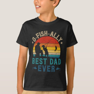 Vist beste vader ooit ofishally zonsondergang viss t-shirt