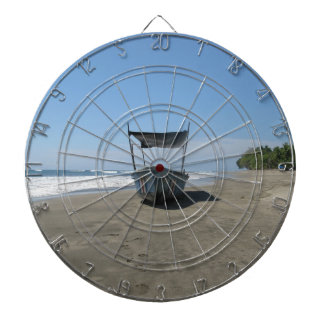 Vist Boat bij de strand Dartbord