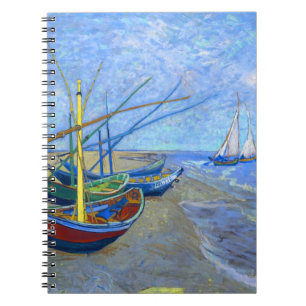 Vist Boats Beach Saintes-Maries Van Gogh Fine Notitieboek