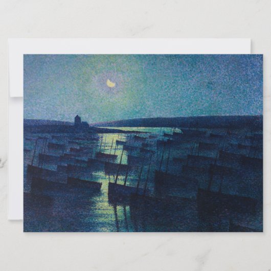 Vist Boats in de Moonlight (Camaret, Frankrijk) Kaart (Voorkant)