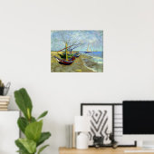 Vist boats op de Beach Vincent Van Gogh Print (Thuiskantoor)