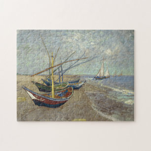 Vist Boats op het strand door Vincent Van Gogh Legpuzzel
