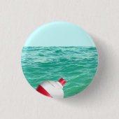 Vist Bobber in water Ronde Button 3,2 Cm (Voorkant)