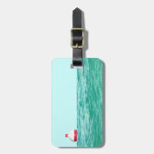 Vist Bobber op water Bagagelabel (Voorkant verticaal)