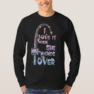Vist Cadeaus voor mannen, ik hou ervan als ze buig T-shirt