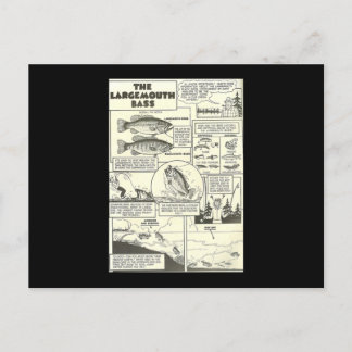 Vist Comic Book Tips Bass Baits Cute Briefkaart