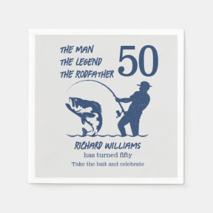 Vist de Rodfather Big Fish 50ste verjaardag Servet