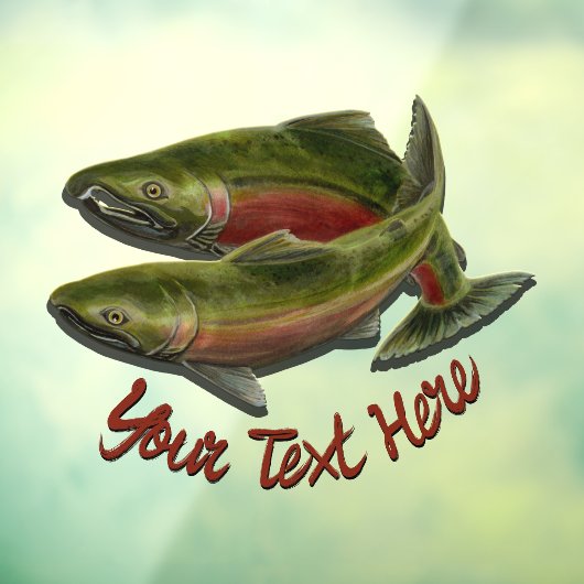 Vist Decale aangepaste zalmvangst Raamsticker (Vel 3)