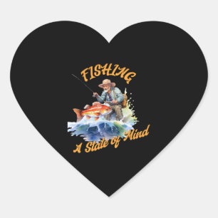 Vist een gemoedstoestand hart sticker