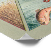 Vist en jaagt langs de noord-Westerne lijn Poster (Hoek)