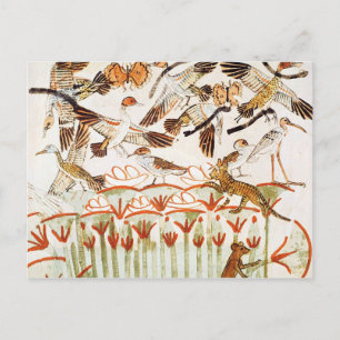 Vist en neigt in de moerassen briefkaart