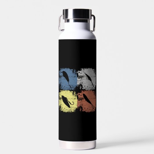Vist Fish Hook Retro Waterfles (Voorkant)